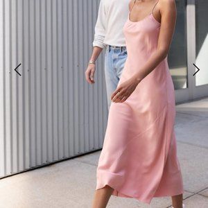 AYR The Ten Outta Ten Bias Cut Silk Dress in Sunset Pink Size Small